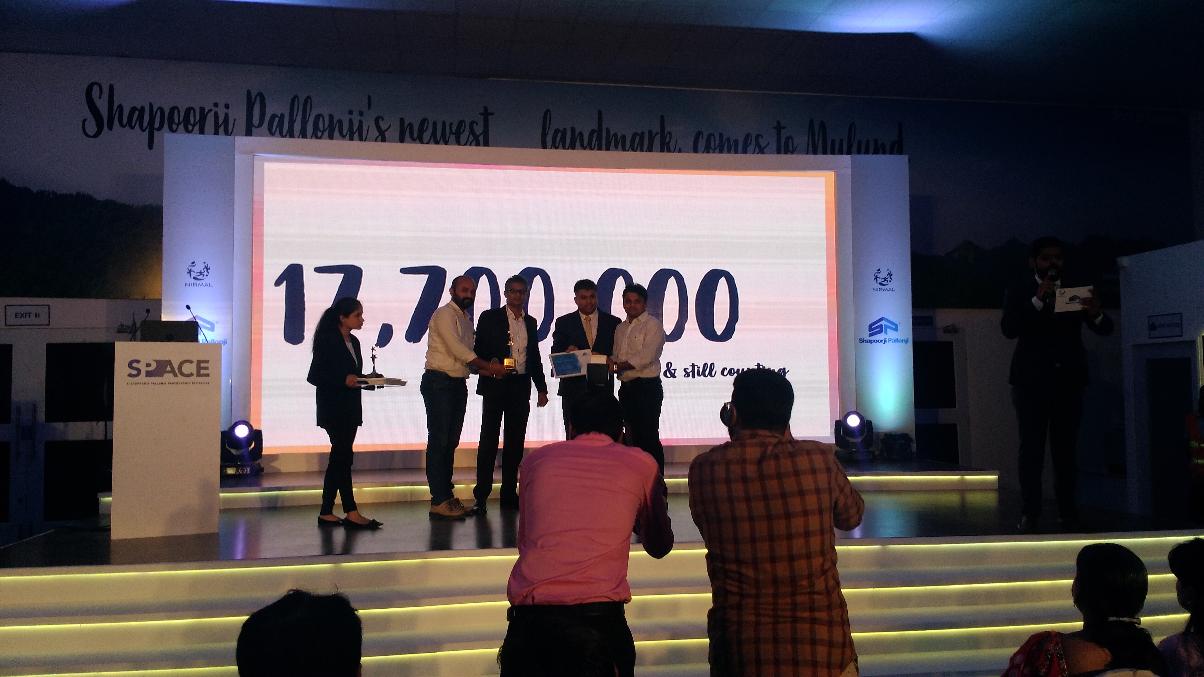 Award from Shapoorji Pallonji Developers